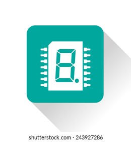 icon of digital microchip