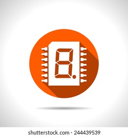 icon of digital microchip