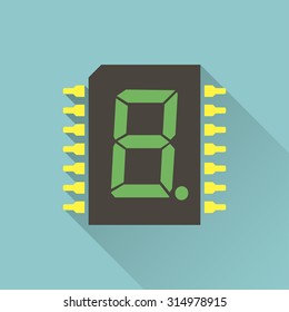 icon of digital microchip