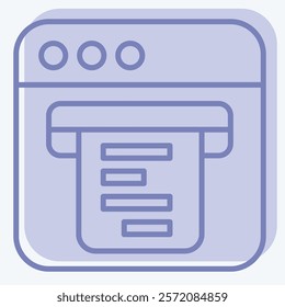 Icon Digital Receipt. related to Dropshipping symbol. two tone style. design editable
