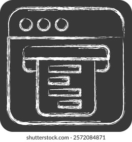 Icon Digital Receipt. related to Dropshipping symbol. chalk Style. design editable