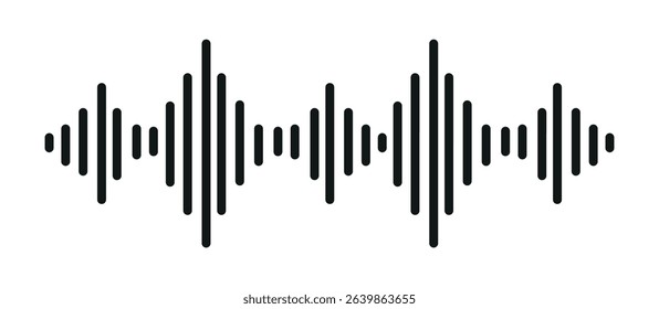The Icon Of A Digital Sound waves vector illustration. Recording Voice vector design