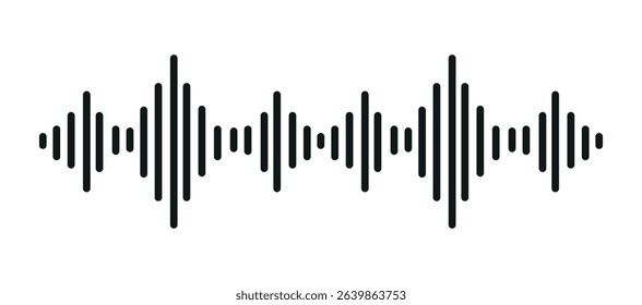 The Icon Of A Digital Sound waves vector illustration. Recording Voice vector design
