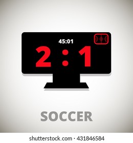Icon Digital table football account on white-gray background