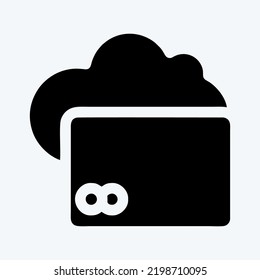 Icon Digital Wallets. suitable for education symbol. glyph style. simple design editable. design template vector. simple illustration