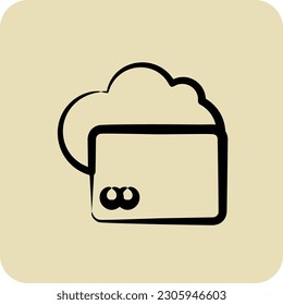 Carteras digitales de iconos. adecuado para el símbolo educativo. estilo dibujado a mano. diseño simple editable