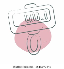 Icon Digital Weighing Scale. related to Measuring symbol. Color Spot Style. simple illustration