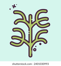 Icon Dill. related to Herbs and Spices symbol. MBE style. simple design editable. simple illustration