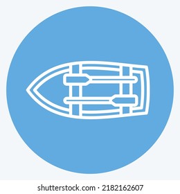 Icon Dinghy. suitable for Education symbol. blue eyes style. simple design editable. design template vector. simple illustration
