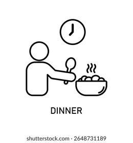 Icon a dinner, isolated against a clean background.