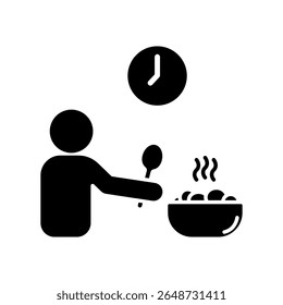 Ikone ein Abendessen einzeln auf sauberem Hintergrund.