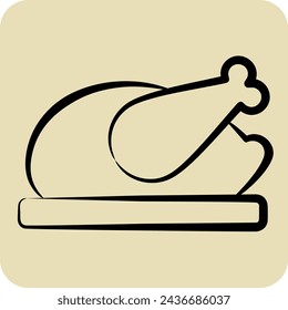 Icon Dinner. related to Leisure and Travel symbol. hand drawn style. simple design illustration.