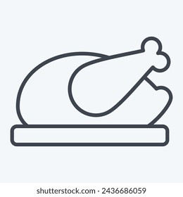 Icon Dinner. related to Leisure and Travel symbol. line style. simple design illustration.