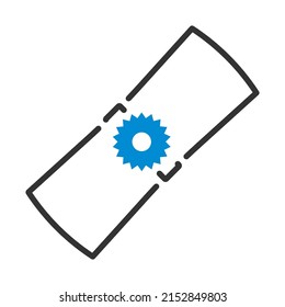 Icon Of Diploma. Editable Bold Outline With Color Fill Design. Vector Illustration.