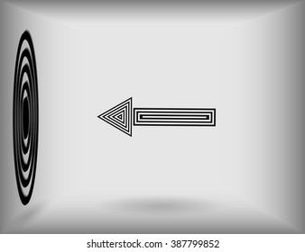Icon of a direct hit on target. Vector.