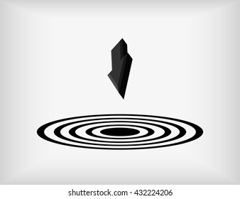 Icon of a direct hit on target. Vector.
