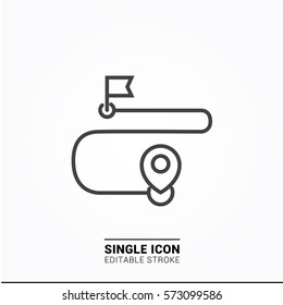Icon direction to destination Single Icon Graphic Design