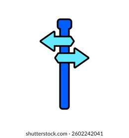 Icon a direction, isolated against a clean background.