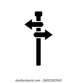Icon a direction, isolated against a clean background.