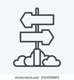 Icon Direction. related to Amusement Park symbol. line style. simple design editable. simple illustration