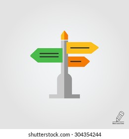 Icon of direction sign
