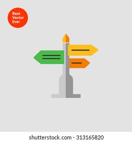 Icon of direction sign