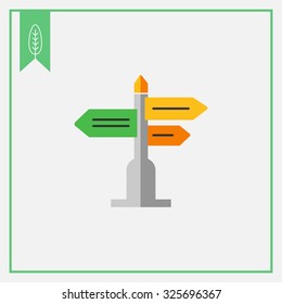 Icon of direction sign