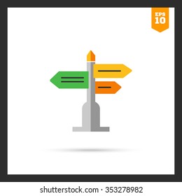 Icon of direction sign