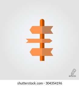 Icon of direction sign in circle