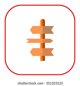 Icon of direction sign in circle