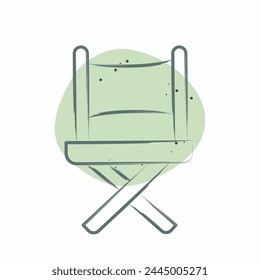 Icon Director Chair. related to Entertainment symbol. Color Spot Style. simple design illustration