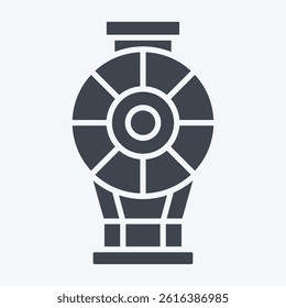 Icon Dirigible. related to Vehicle symbol. glyph style. editable