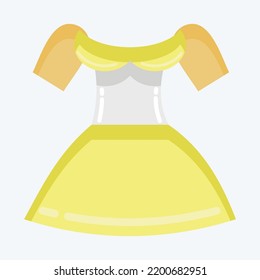 Icon Dirndl. suitable for education symbol. flat style. simple design editable. design template vector. simple illustration