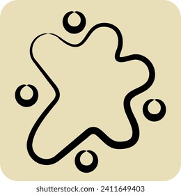Icon Dirty Spots. related to Laundry symbol. hand drawn style. simple design editable. simple illustration