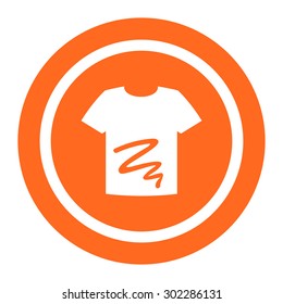 Icon of dirty t-shirt with stain