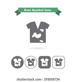 Icon of dirty t-shirt with stains