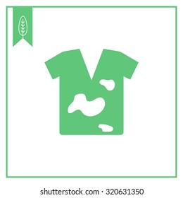 Icon of dirty t-shirt with stains