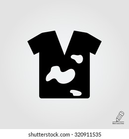 Icon of dirty t-shirt with stains