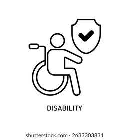 Icono de una discapacidad, aislado contra un fondo limpio.