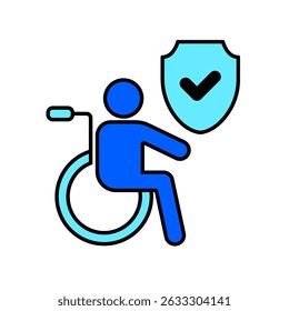 Symbol eine Behinderung einzeln auf sauberem Hintergrund.