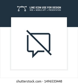 icon disable chat chat graphic design single icon vector illustration