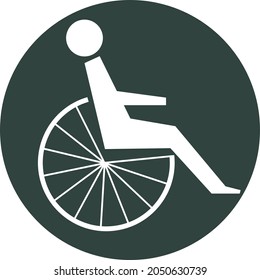 Icon of a disabled on wheelchair