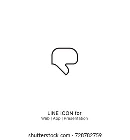 Icon disapprove dislike down hate reject thumbs vote graphic design single icon vector