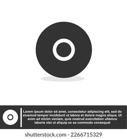 Icon disc in black colour