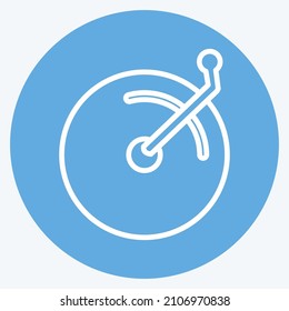 Icon Disc Player - Blue Eyes Style - Simple illustration, Good for Prints , Announcements, Etc