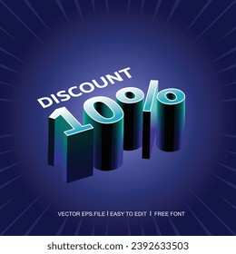 icon discount 3d vector template
