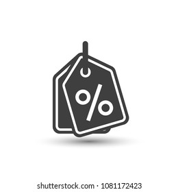 Icon discount percent tag vector illustration
