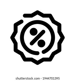 Icon Discount With Style Outline