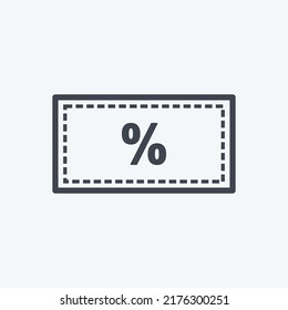 Icon Discount. suitable for digital web symbol. line style. simple design editable. design template vector. simple symbol illustration