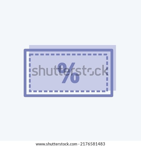 Icon Discount. suitable for digital web symbol. two tone style. simple design editable. design template vector. simple symbol illustration